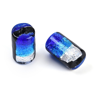 Handmade Silver Foil Glass Beads LAMP-I027-03B-1