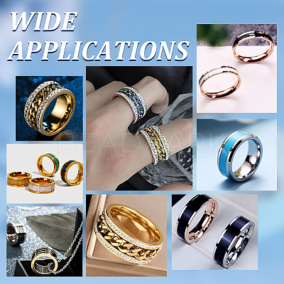22Pcs 22 Style 201 & 304 Stainless Steel Grooved Finger Ring Settings STAS-UN0044-14-1