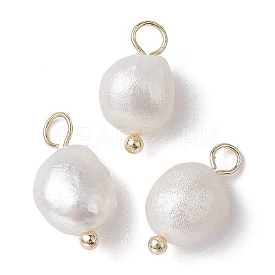 Natural Pearl Potato Charms PALLOY-JF02199-03-1