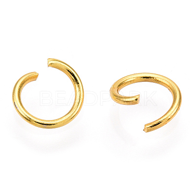 PVD Vacuum Plating 304 Stainless Steel Open Jump Rings X-STAS-R049-6x0.8mm-G-1
