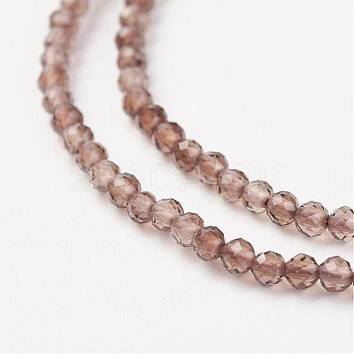 Natural Smoky Quartz Bead Strand G-G680-22-1