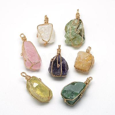 Natural Mixed Stone Pendants G-R435-19-1