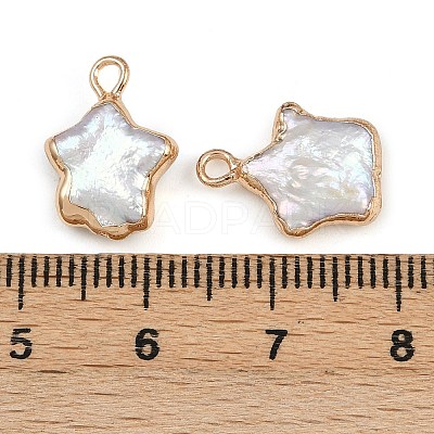 Natural Keshi Pearl Pendants KK-D423-07G-1