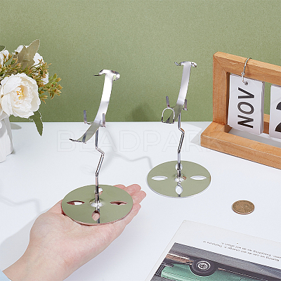 Zinc Alloy Crystal Rock Display Easels ODIS-WH0038-297P-1