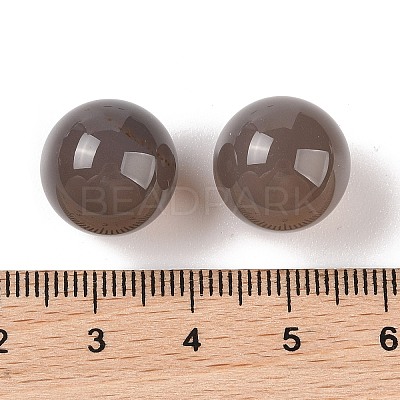 Natural Grey Agate No Hole Sphere Beads G-K353-04C-06-1