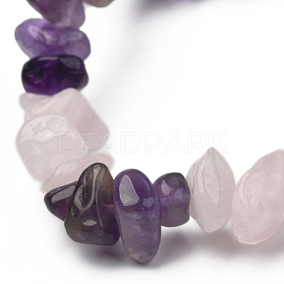 Chips Gemstone Beaded Stretch Bracelets BJEW-JB01824-04-1