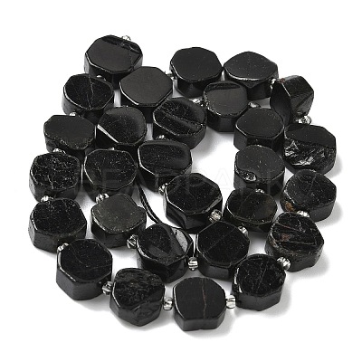 Natural Black Tourmaline Beads Strands G-I394-D17-1