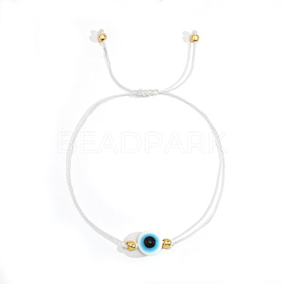 Bohemian Style Resin Evil Eye Bead Braided Bracelets BR6167-2-1