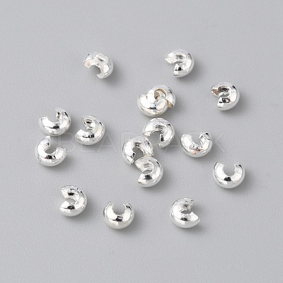 Brass Crimp Beads Covers KK-WH20001-06A-S-1