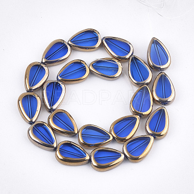 Electroplate Glass Beads Strands EGLA-S188-04-1
