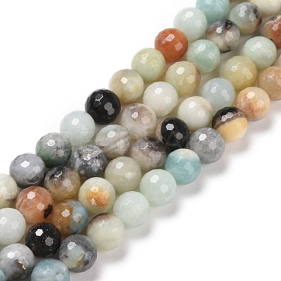 Natural Flower Amazonite Beads Strands G-E571-26C-1