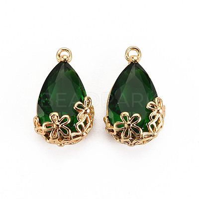 Transparent Glass Pendants X-GLAA-T007-05J-1