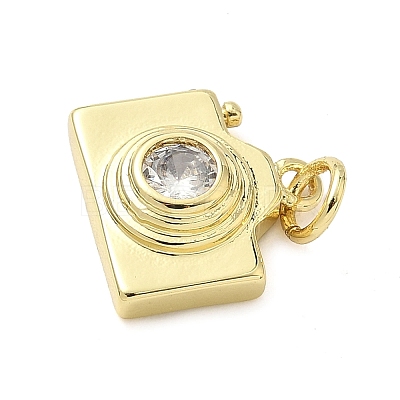 Brass Pave Cubic Zirconia Pendants KK-Z120-58B-G-1