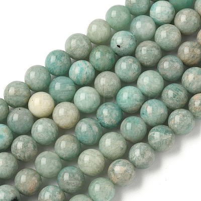 Natural Amazonite Beads Strands G-K068-03-8mm-1