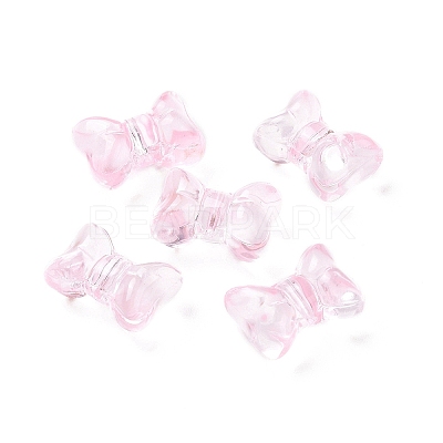 Transparent Spray Painted Glass Beads GLAA-I050-11D-1