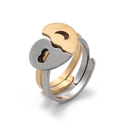 304 Stainless Steel Cuff Rings RJEW-K287-04C-1