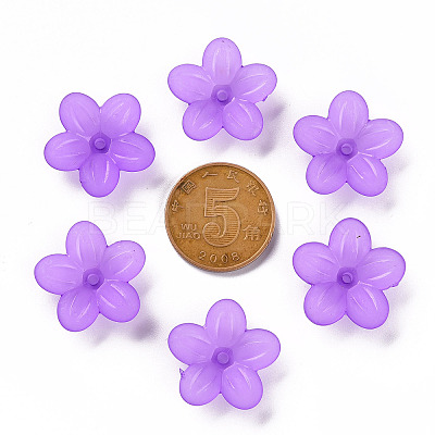 Frosted Acrylic Bead Caps X-MACR-S371-08A-747-1