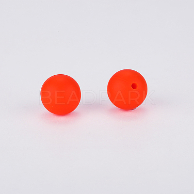 Round Silicone Focal Beads SI-JX0046A-08-1