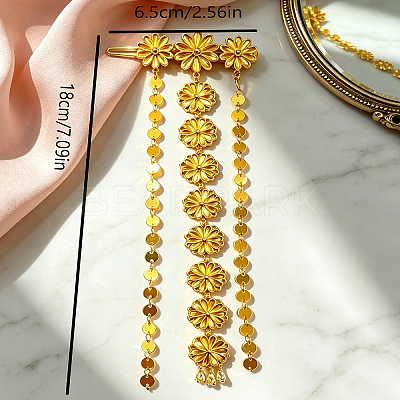 Brass Tassel Hair Barrettes WD0673-1