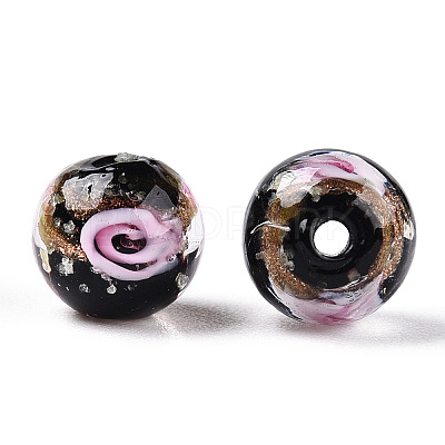 Luminous Handmade Gold Sand Lampwork Beads X-LAMP-T021-03J-1