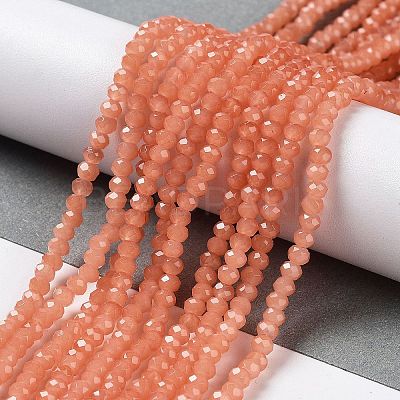 Baking Paint Imitation Jade Glass Bead Strands DGLA-A034-J6MM-A34-1