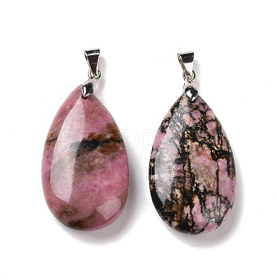 Natural Rhodonite Pendants G-D084-01P-B18-1