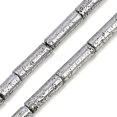 Electroplated Natural Lava Rock Beads Strands G-K388-03B-03-1