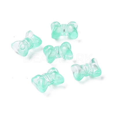 Transparent Spray Painted Glass Beads LS-GLAA-I050-11F-1