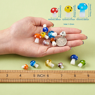 DIY Cute Mushroom Stretch Bracelets Making Kits DIY-TA0003-33-1