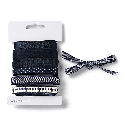 18 Yards 6 Styles Polyester Ribbon SRIB-Q022-E01-1