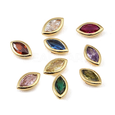 Brass Pave Cubic Zirconia Cabochons CU-CBA30E8-02G-1