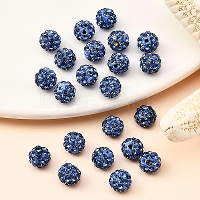 Polymer Clay Rhinestone Beads RB-H284-6MM-2-1