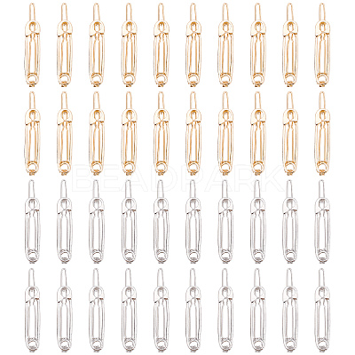 40Pcs 2 Colors Zinc Alloy Hair Pin PHAR-CP0001-09-1