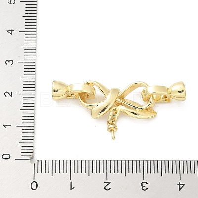 Brass Fold Over Clasps KK-Z083-18G-1