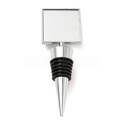 Alloy Wine Bottle Stopper Cabochon Settings AJEW-Z016-02D-P-1