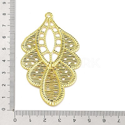 Rack Plating Iron Filigree Big Pendants X-IFIN-Q134-02G-1