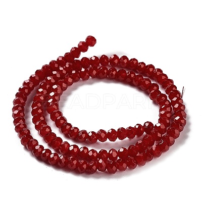 Baking Paint Imitation Jade Glass Bead Strands DGLA-A034-J4MM-A29-1