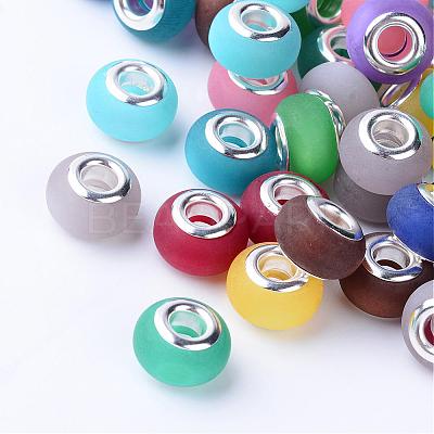 Resin Imitation Cat Eye European Beads RPDL-S004-M-1
