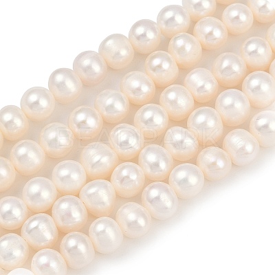Natural Cultured Freshwater Pearl Beads Strands PEAR-I007-07X-03A-1