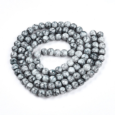 Baking Paint Glass Beads Strands DGLA-N003-8mm-A06-1