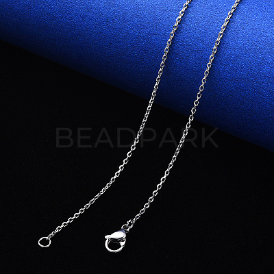 Non-Tarnish 304 Stainless Steel Cable Chain Necklace NJEW-S420-008C-P-1
