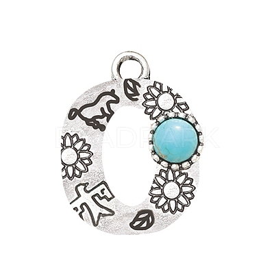 Synthetic Turquoise Pendants PW-WG43221-22-1
