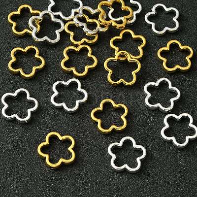 20Pcs 2 Colors Tibetan Style Alloy Bead Frames TIBEB-YW0001-18-1