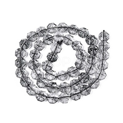 Transparent Crackle Glass Beads Strands GLAA-Q108-03A-11-1