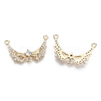 Brass Micro Pave Cubic Zirconia Chandelier Component Links KK-R111-040-1