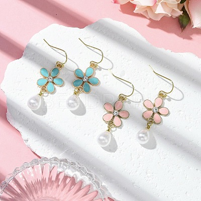 Alloy Enamel Dangle Earrings EJEW-JE06294-02-1