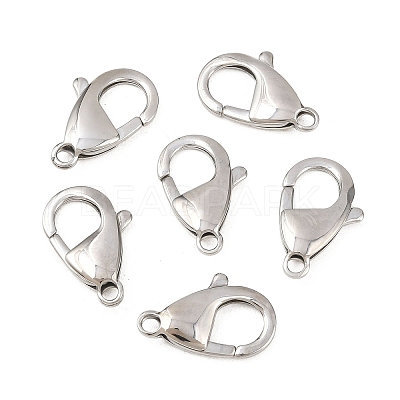 Tarnish Resistant 304 Stainless Steel Lobster Claw Clasps STAS-AB21-1