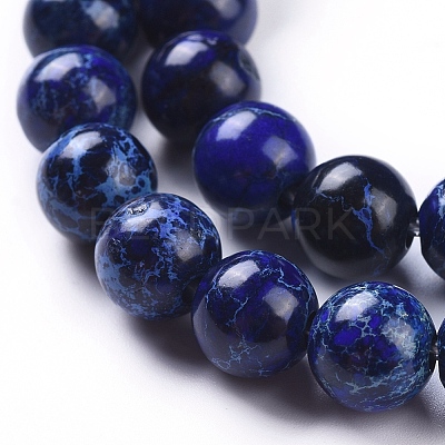 Natural Imperial Jasper Beads Strands G-G814-07-10mm-02-1
