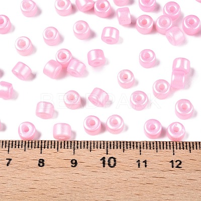 Baking Paint Pearlized Glass Seed Beads SEED-T008-03H-1