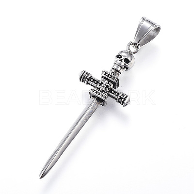 316 Surgical Stainless Steel Big Pendants X-STAS-F059-AS-1
